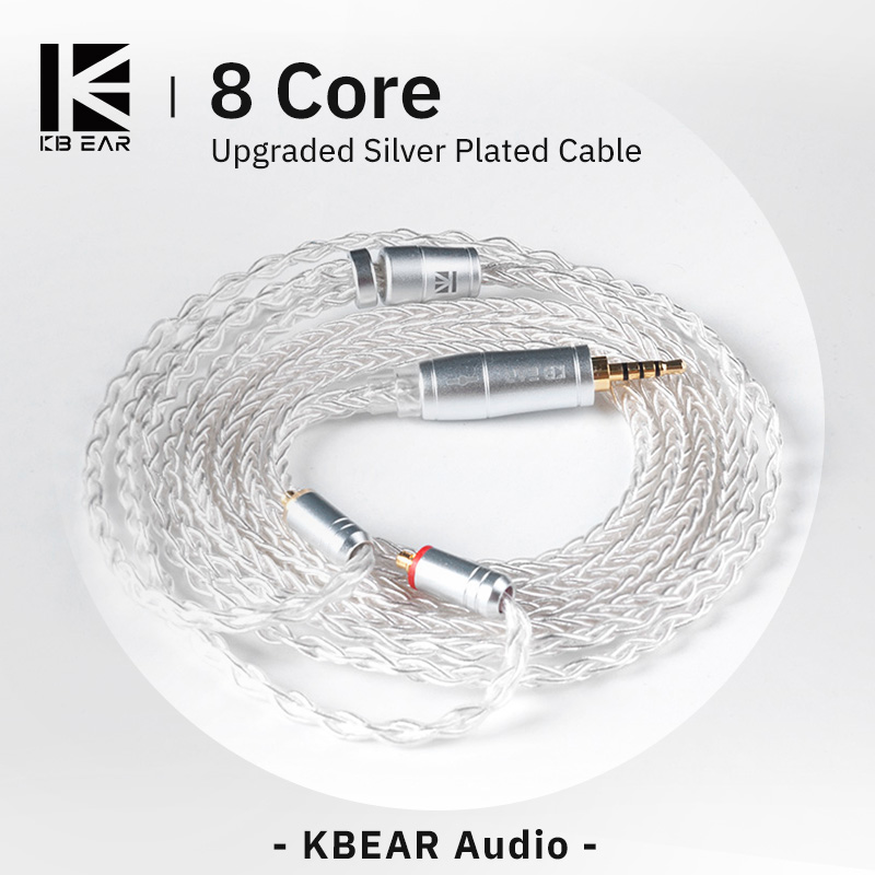Eachine Drone E010 - KBEAR-auriculares con Cable plateado mejorado, 8